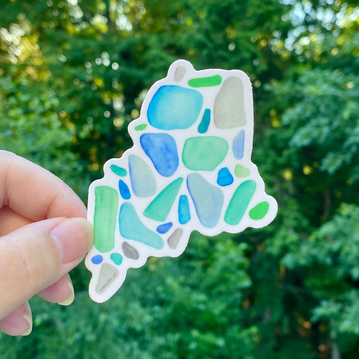 Maine Sea Glass Sticker