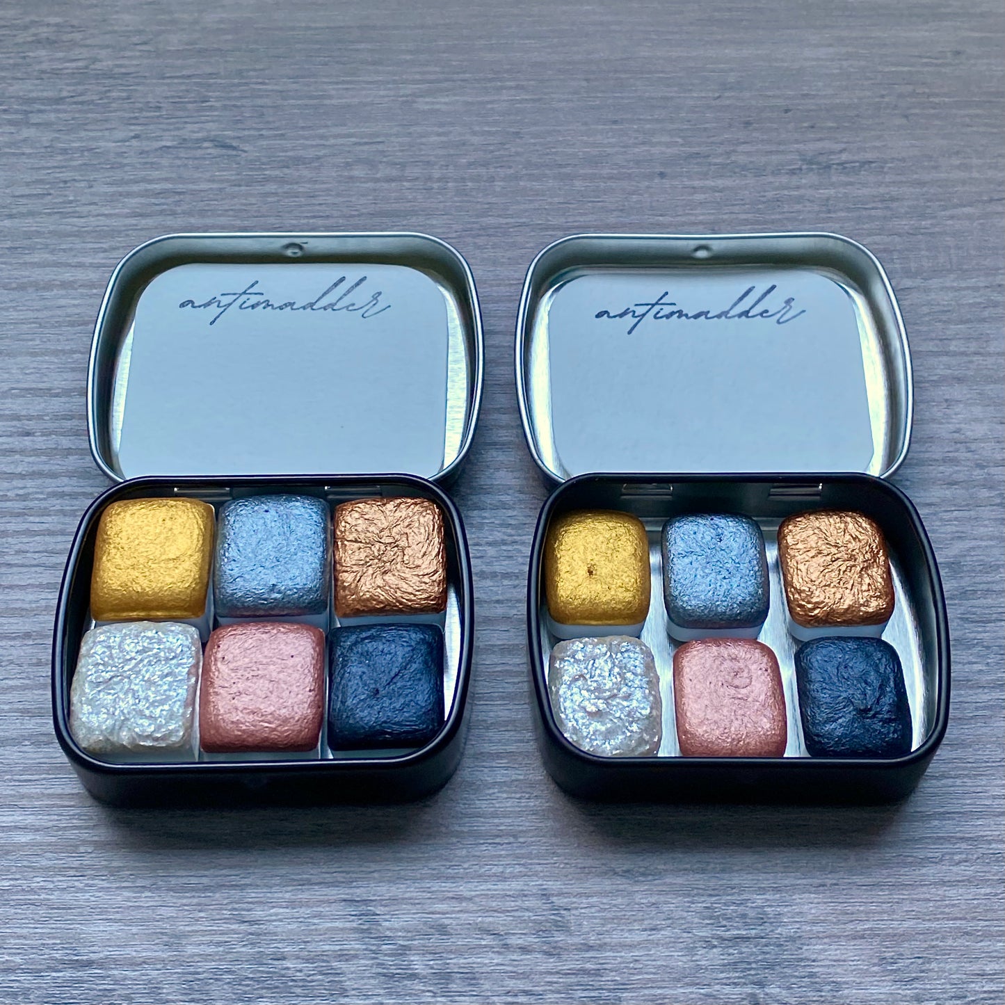 Mixed Metals - Set of 6 Watercolors