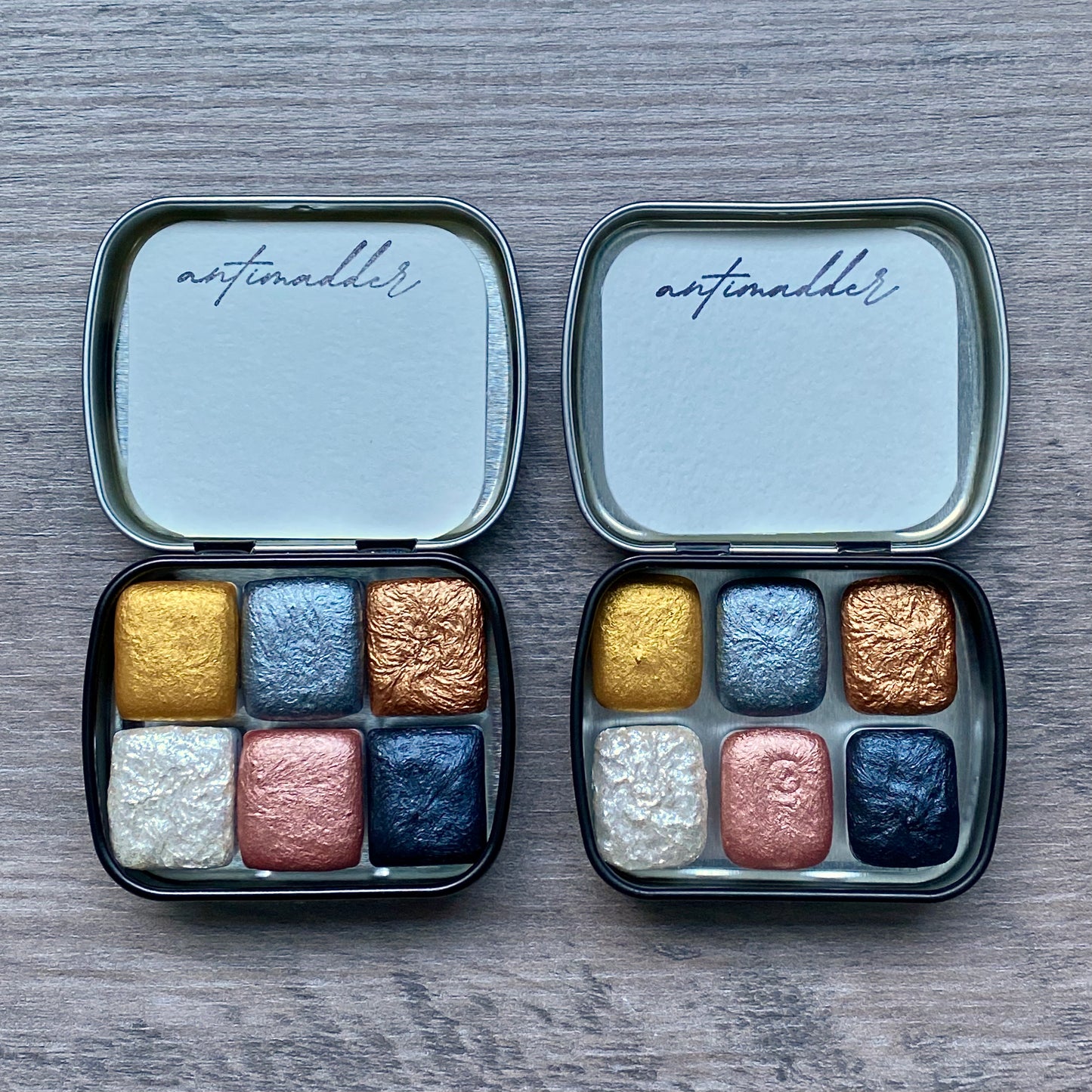 Mixed Metals - Set of 6 Watercolors