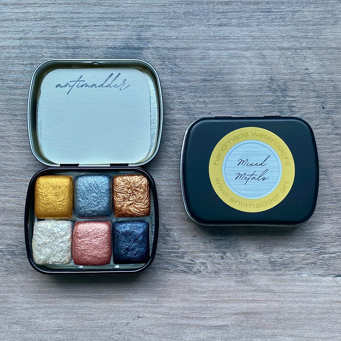 Mixed Metals - Set of 6 Watercolors