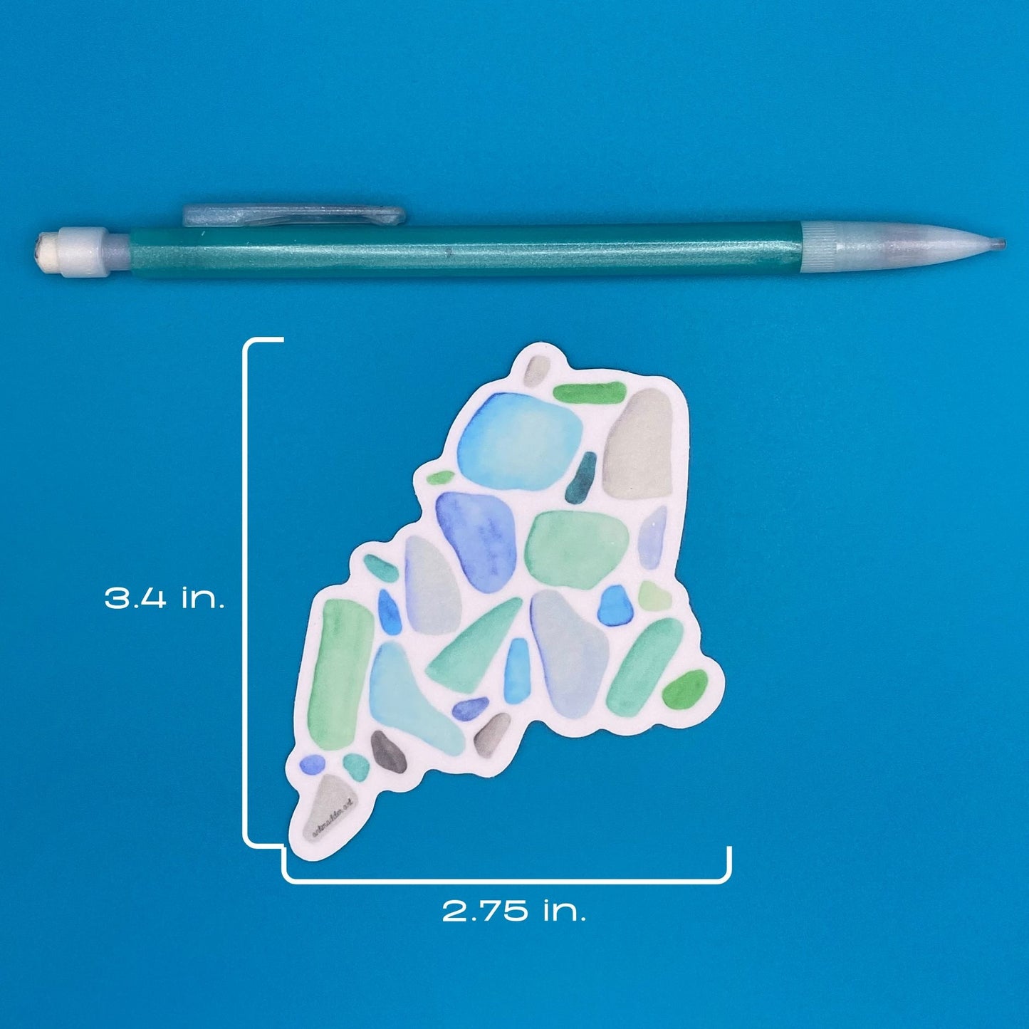 Maine Sea Glass Sticker